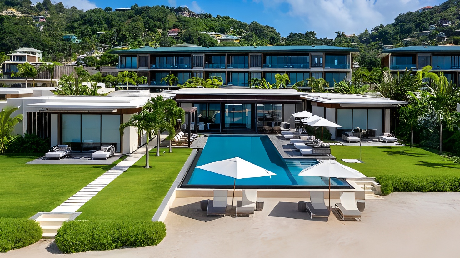 Grenada property with landscaped grounds and pool